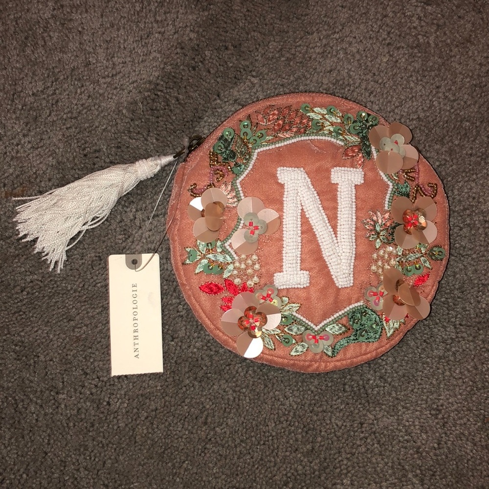 Anthropologie “N” clutch